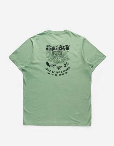 Maharishi 'Abundance Dragon Tour T-Shirt' – Bamboo Green