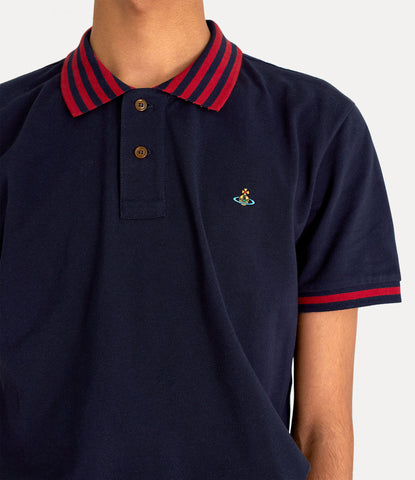 Vivienne Westwood 'Classic Polo Stripe Collar' – Red / Blue