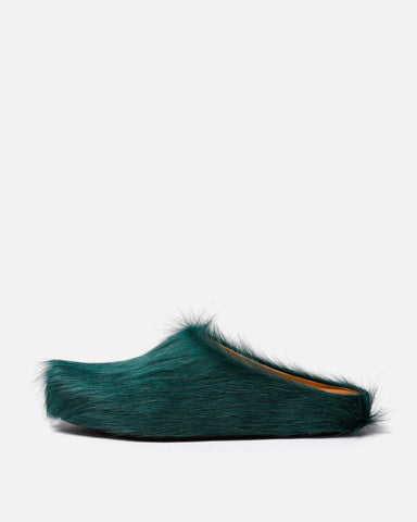 Marni 'Long Calf Hair Fussbett Cabot' – Green