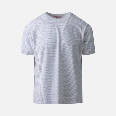 Kanghyuk 'WGS Mesh T-Shirt' – White / Black Print