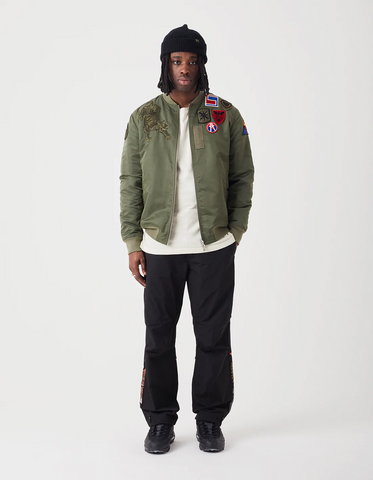 MAHARISHI '8046 Reversible MA-1 Bomber Jacket' – Olive