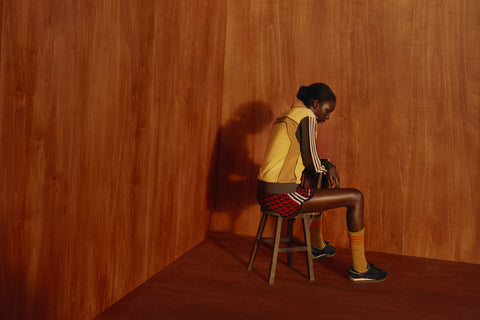 Adidas x Wales Bonner 'U WB Track Top ST', 'U WB Knit Shorts', 'WB Socks' and 'WB Country'