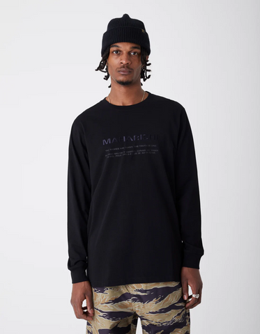 MAHARISHI '9754 Militype Embroidered T-Shirt' – Black
