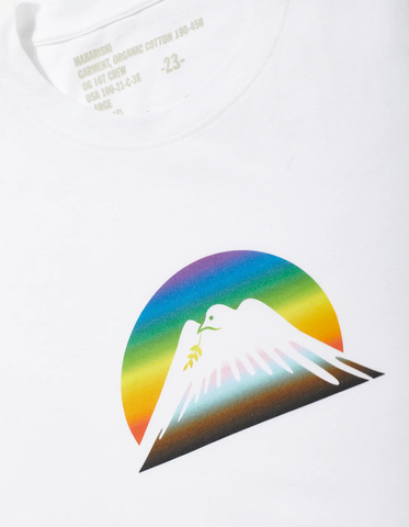 MAHARISHI '9839 Proud Dove Rainbow Mountain T-Shirt' – White