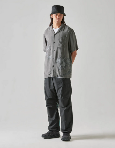 Maharishi '4508 Flying Cranes Shirt' – Charcoal