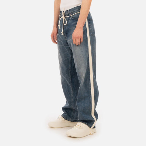 AMBUSH® 'Drawstring Side-Taped Jeans' – Blue