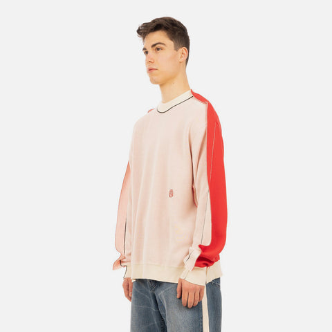 AMBUSH® 'Fin Knit Sweater' – White / Red