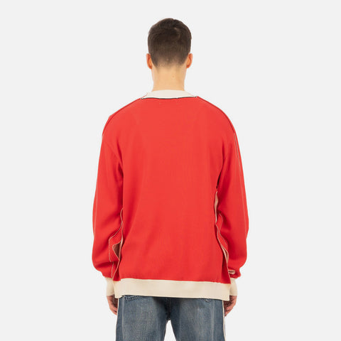 AMBUSH® 'Fin Knit Sweater' – White / Red