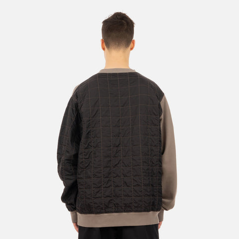 AMBUSH® 'Mix Quilted Fleece Sweatshirt' – Dark Grey