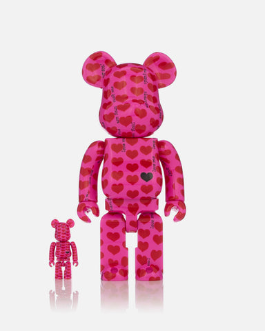 Medicom Toy 'Be@rbrick Amplifier' – Pink Heart 100% + 400%