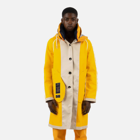 Duran Lantink for Concrete 'Hooded Panel Coat' – Yellow