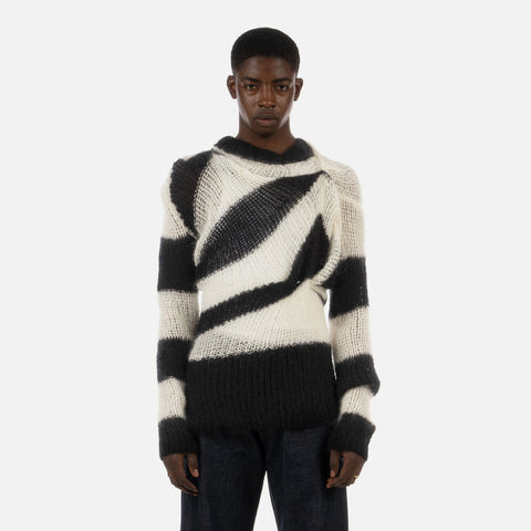 Duran Lantink for Concrete 'Zebra Sweater' – Black / White