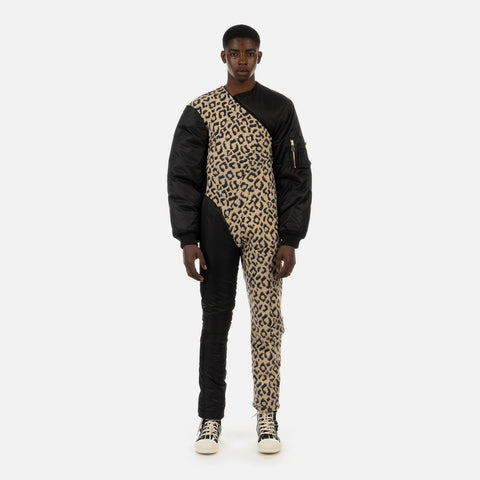 Duran Lantink for Concrete 'Leopard Bomber Suit' – Beige / Black