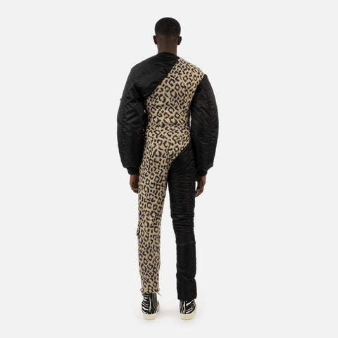 Duran Lantink for Concrete 'Leopard Bomber Suit' – Beige / Black