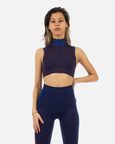 Adidas Y-3 'W Classic Seamless Cropped Top' HB6325 – Victory Blue