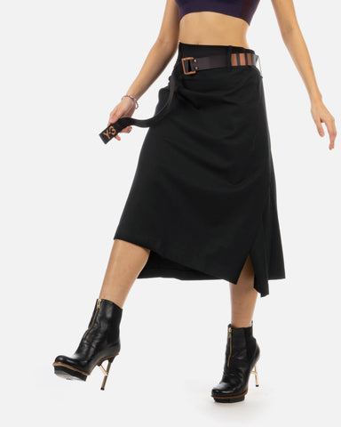 Adidas Y-3 'W Classic Refined Wool Stretch Skirt' HB6331 – Black