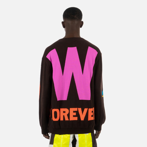 Walter van Beirendonck 'W-Forever Oversized Knit' – Brown