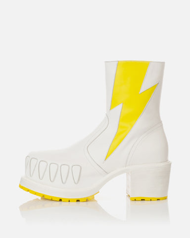 Walter Van Beirendonck 'Hyper Glam Boots' – White / Yellow