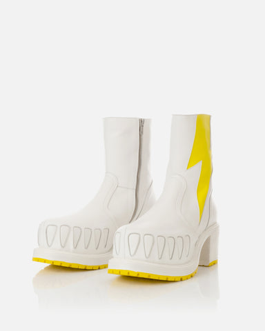 Walter Van Beirendonck 'Hyper Glam Boots' – White / Yellow