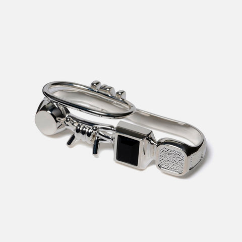 AMBUSH® 'Misfit Knuckle Ring' – Silver
