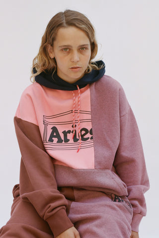 Aries 'OD Colourblock Temple Hoodie and Shorts' – Pink