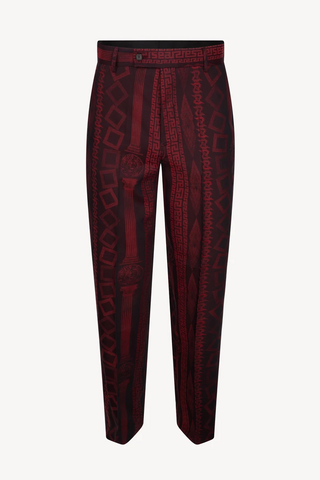 Aries 'Tailored Column Jacquard Trousers' – Red