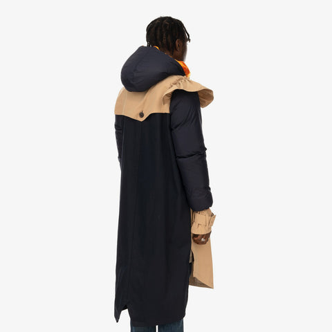Duran Lantink x Concrete Store – 'Trench Coat / Beige-Black-Camo' – Remade from selected stock archive pieces: SJYP, Oakley by Samual Ross, Christopher Raeburn