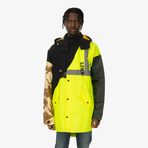 Duran Lantink x Concrete Store – 'Flash Long Jacket / NeonYellow-Black' – Remade from selected stock archive pieces: SJYP, UPWW