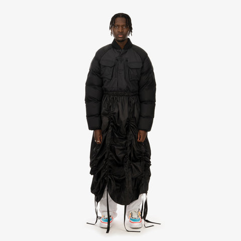 Duran Lantink x Concrete Store – 'Puffer Dress Jacket / Black' – Remade from selected stock archive pieces: Christopher Raeburn, Museum of Friendship, Adidas