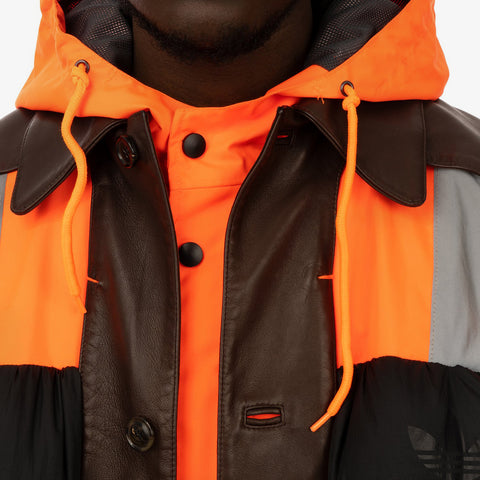 Duran Lantink x Concrete Store – 'Street Jacket / Brown-Orange' – Remade from selected stock archive pieces: Walter van Beirendonck, Adidas, UPWW