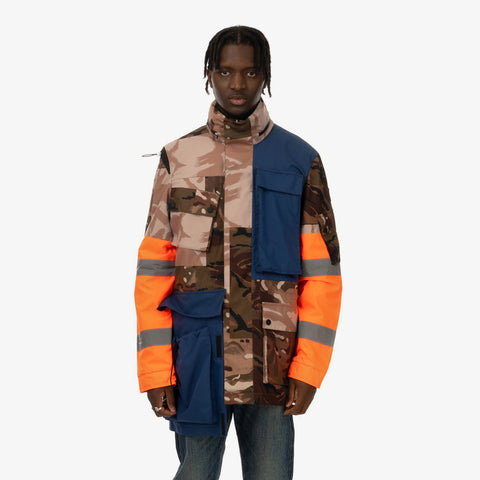 Duran Lantink x Concrete Store – 'Camo Jacket / Camo-Navy-Orange' – Remade from selected stock archive pieces: Christopher Raeburn, Oakley by Samual Ross, UPWW