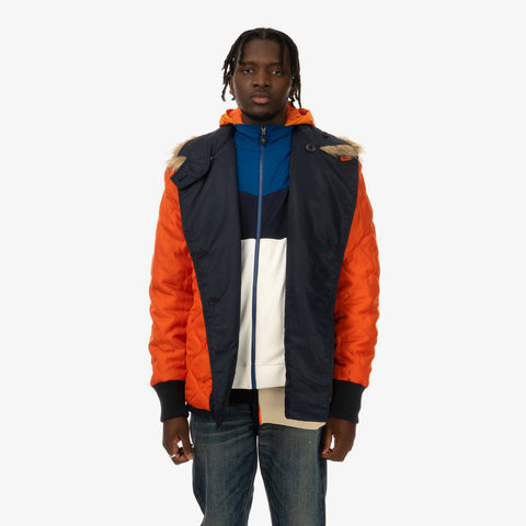 Duran Lantink x Concrete Store – 'Invest Jacket / Orange' – Remade from selected stock archive pieces: Hugo Boss, Maharishi