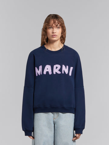 Marni 'Donna Logo Sweatshirt' – Blue Kyanite