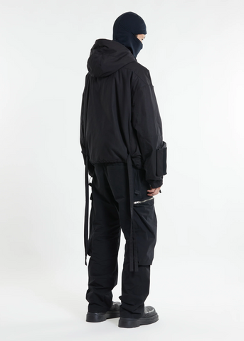 Nilmance 'Technical Deformation Padded Jacket' – Black