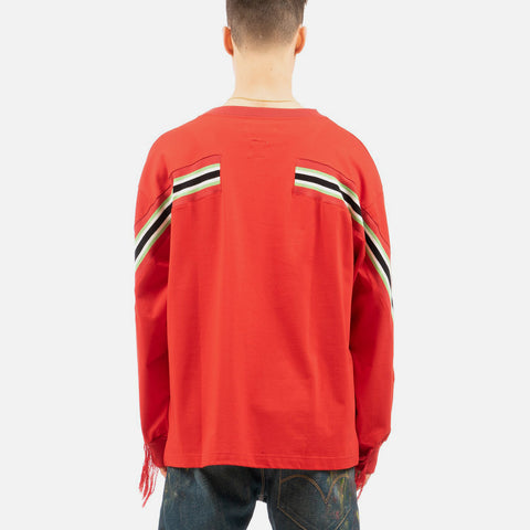 Facetasm 'Soccer Rib Long T-Shirt' – Red