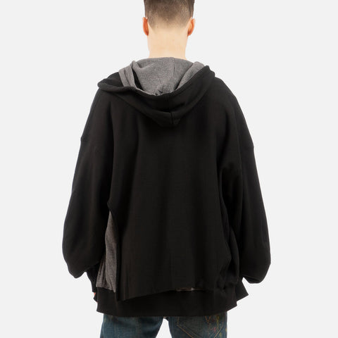 Facetasm 'Layered Hoodie' – Black