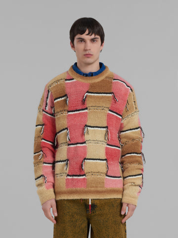 Marni 'Striped Degrade Mohair Sweater' – Caramel