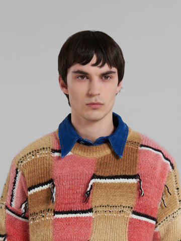 Marni 'Striped Degrade Mohair Sweater' – Caramel