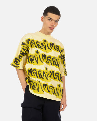 Marni 'Big Logo T-Shirt' – Blush Yellow