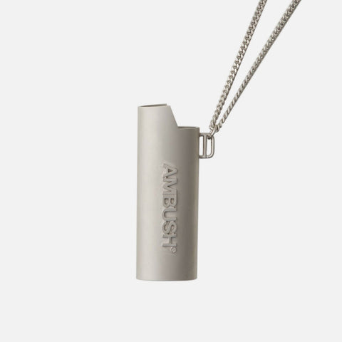 AMBUSH® 'Logo Lighter Case Necklace' – Silver