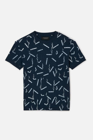 Viktor&Rolf 'Cigarette Jersey T-Shirt' – Navy