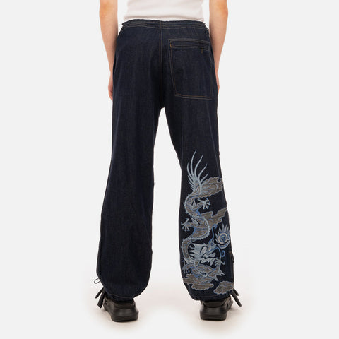 Maharishi 'Sno Denim Pants Wind Dragon' – Dark Denim