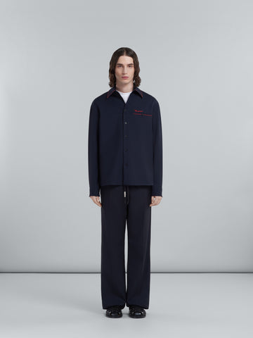 Marni 'Tropical Wool Trousers' – Blueblack