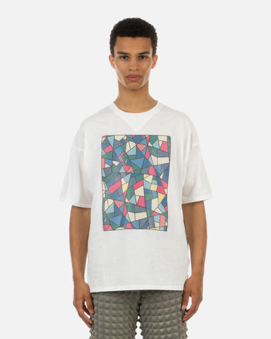 ANREALAGE 'Polygon Frame Print T-Shirt' – White