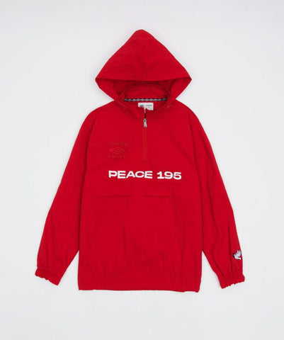 Akomplice x Umbro 'World Peace 1/4 Zip' – Lychee Red