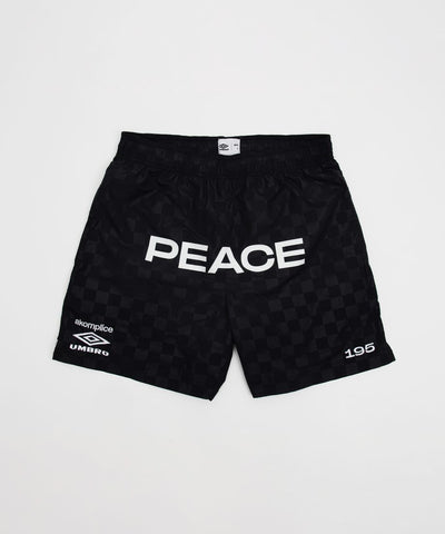 Akomplice x Umbro 'Peace Checkboard Shorts' – Black