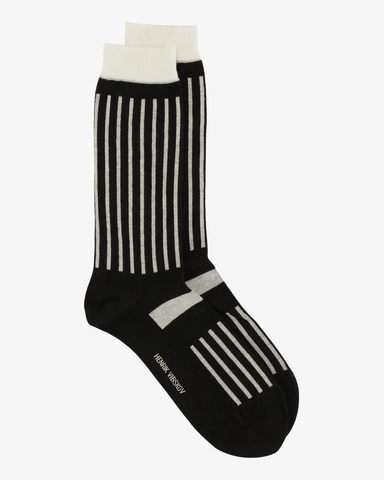 Henrik Vibskov 'Playground Socks' – Black / White Stripes