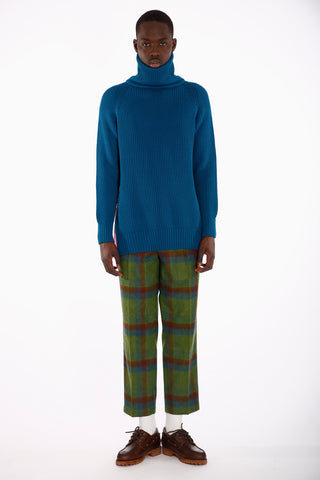 LC23 'Turtleneck Zip Sweater' – Blue