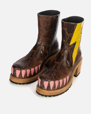 Walter Van Beirendonck 'Hyper Glam Boots' – Brown Snake