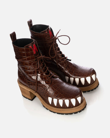 Walter Van Beirendonck 'Hyper Bear Boots' – Brown Croco